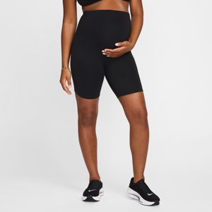 Nike (M) OneDri-FIT Bike Shorts (ca. 20 cm) mit hohem Bund und Taschen für Damen (Schwangere und Mütter) - Schwarz - XL (EU 48-50)