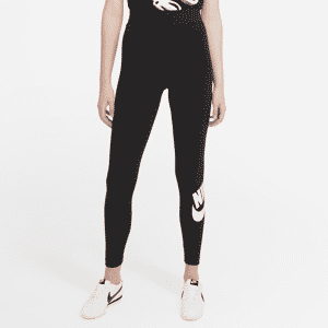 Nike Sportswear Essential Logo-Leggings mit hohem Bund für Damen - Schwarz - XXS (EU 30)