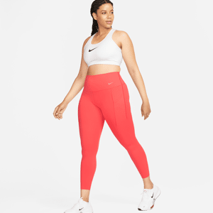 Nike Universa7/8-Leggings mit Taschen, mittlerem Halt und hohem Bund für Damen - Rot - S (EU 36-38)