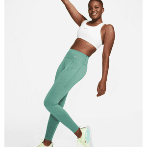 Nike Go Leggings in voller Länge mit starkem Halt, mittelhohem Bund und Taschen für Damen - Grün - XXL (EU 52-54)