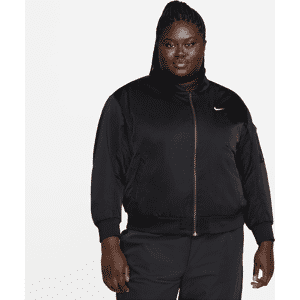 Nike Sportswear wendbare Varsity-Bomberjacke für Damen (Große Größe) - Schwarz - 4X