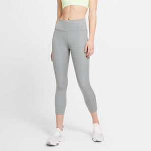 Nike Fast 3/4-Lauf-Leggings mit mittelhohem Bund für Damen - Grau - XL (EU 48-50)