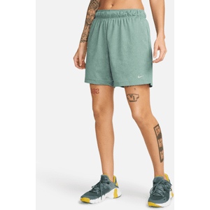 Nike AttackDri-FIT Fitness-Shorts ohne Futter mit mittelhohem Bund für Damen (ca. 12,5 cm) - Grün - L (EU 44-46)