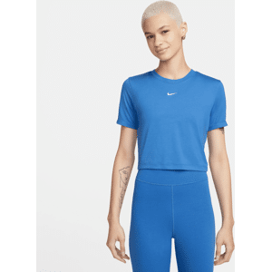 Nike Sportswear Essential Kurz-T-Shirt mit schmaler Passform für Damen - Blau - M (EU 40-42)