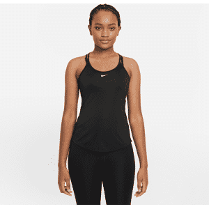 Nike Dri-FIT One Elastika Tanktop mit Standard-Passform für Damen - Schwarz - L (EU 44-46)