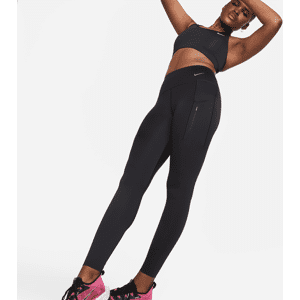 Nike Go Leggings in voller Länge mit starkem Halt, mittelhohem Bund und Taschen für Damen - Schwarz - XS (EU 32-34)