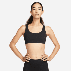 Nike Alate All U Sport-BH mit leichtem Halt, leichtem Futter und U-Ausschnitt für Damen - Schwarz - M