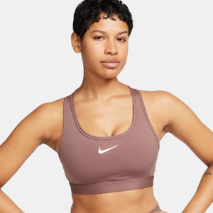 Nike Swoosh Medium Support Sport-BH mit Polster für Damen - Lila - 2XL