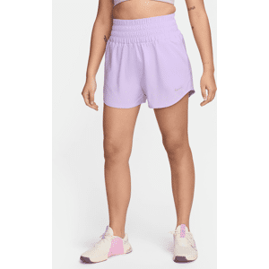 Nike OneDri-FIT Shorts mit Futter und besonders hohem Taillenbund für Damen (ca. 7,5 cm) - Lila - XL (EU 48-50)