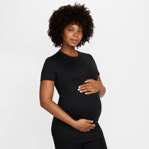 Nike (M) OneDri-FIT-Kurzarmshirt mit schmaler Passform für Damen (Schwangere und Mütter) - Schwarz - S (EU 36-38)