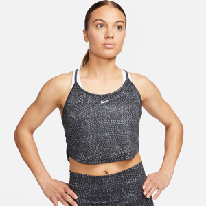 Nike Dri-FIT OneKurz-Tanktop mit Print für Damen - Schwarz - S (EU 36-38)