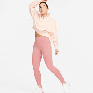 Nike Universa 7/8-Leggings mit Taschen, mittlerem Halt und hohem Bund für Damen - Pink - L (EU 44-46)