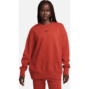 Nike Sportswear Phoenix FleeceOversize-Damen-Sweatshirt mit Rundhalsausschnitt - Orange - S (EU 36-38)