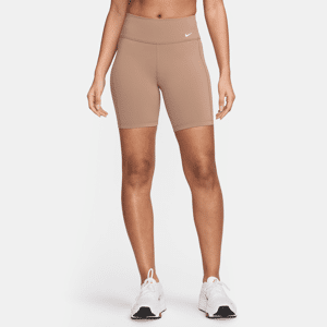 Nike One Leak Protection: Periodensichere Bike-Shorts mit mittelhohem Bund für Damen (ca. 18 cm) - Braun - M (EU 40-42)