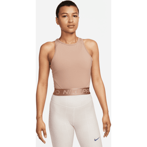 Nike Pro Dri-FIT Crop Top für Damen - Braun - XS (EU 32-34)