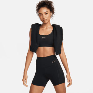 Nike Universa Bike-Shorts mit Taschen, mittlerem Halt und hohem Bund für Damen (ca. 12,7 cm) - Schwarz - XXL (EU 52-54)