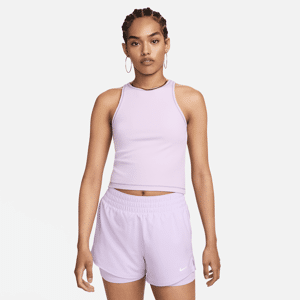 Nike One Fitted Dri-FIT Ripp-Tanktop für Damen - Lila - M (EU 40-42)