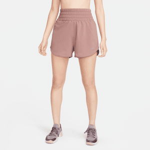 Nike One Dri-FIT Shorts mit Futter und besonders hohem Taillenbund für Damen (ca. 7,5 cm) - Lila - M (EU 40-42)