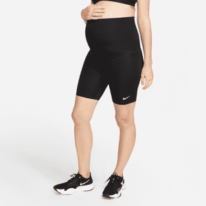 Nike One (M)Biker-Shorts (ca. 18 cm) für Damen (Umstandskleidung) - Schwarz - M (EU 40-42)