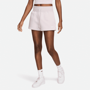 Nike Sportswear Phoenix Fleece Shorts mit lockerer Passform und hohem Taillenbund für Damen - Lila - L (EU 44-46)