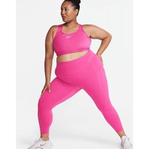 Nike Universa7/8-Leggings mit Taschen, mittlerem Halt und hohem Bund für Damen (große Größe) - Pink - 1X