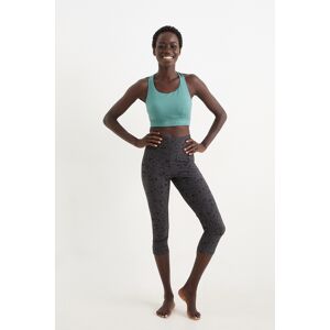 C&A Active C&A Sport-Capri-Leggings-4 Way Stretch-gemustert, Grau, Größe: M Weiblich