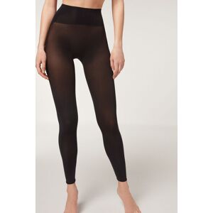 Calzedonia Nahtlose Leggings 50 Denier Frau Schwarz Größe S/M