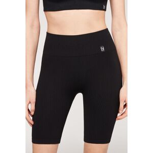 Calzedonia Nahtlose Sport-Radlerleggings Frau Schwarz Größe M/L