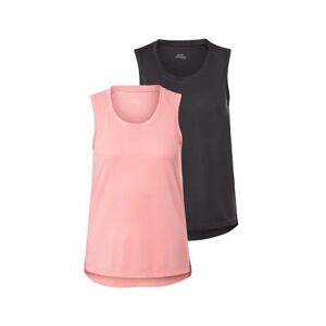 Tchibo - 2 Sporttops - Schwarz - Gr.: L Polyester 1x L female