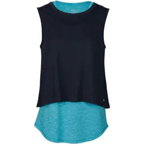 Tchibo - 2-in-1-Sporttop Dunkelblau/Meliert - Gr.: XS Polyester  XS female