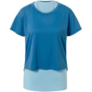 Tchibo - 2-in-1-Kurzarm-Sportshirt - Hellblau - Gr.: XS Polyester  XS 32/34