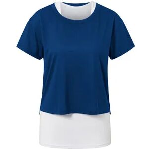 Tchibo - 2-in-1-Kurzarm-Sportshirt - Dunkelblau - Gr.: L Polyester  L 44/46