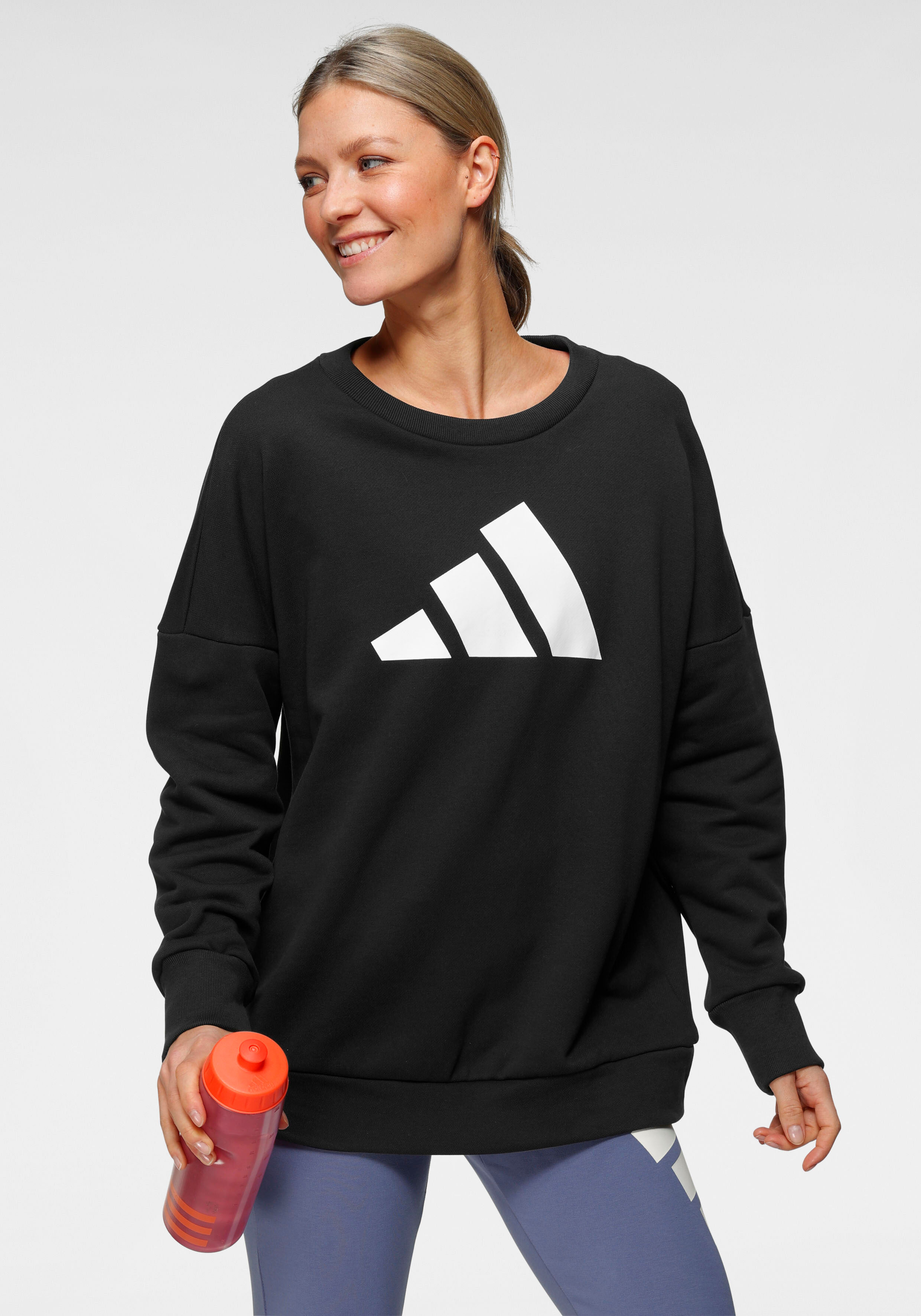 Adidas Performance Sweatshirt »adidas SPORTSWEAR THREE BAR SWEATSHIRT« schwarz  L (44/46) M (40/42) S (36/38) XL (48/50) XS (32/34)