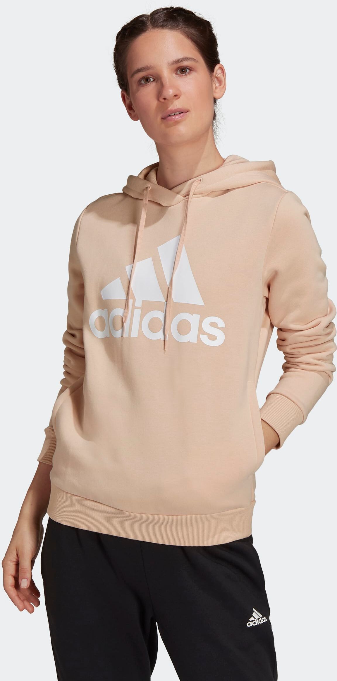 Adidas Performance Kapuzensweatshirt »ESSENTIALS HOODIE« rosa  L (42/44) M (38/40) S (34/36) XL (46/48) XS (30/32) XXL (50/52)