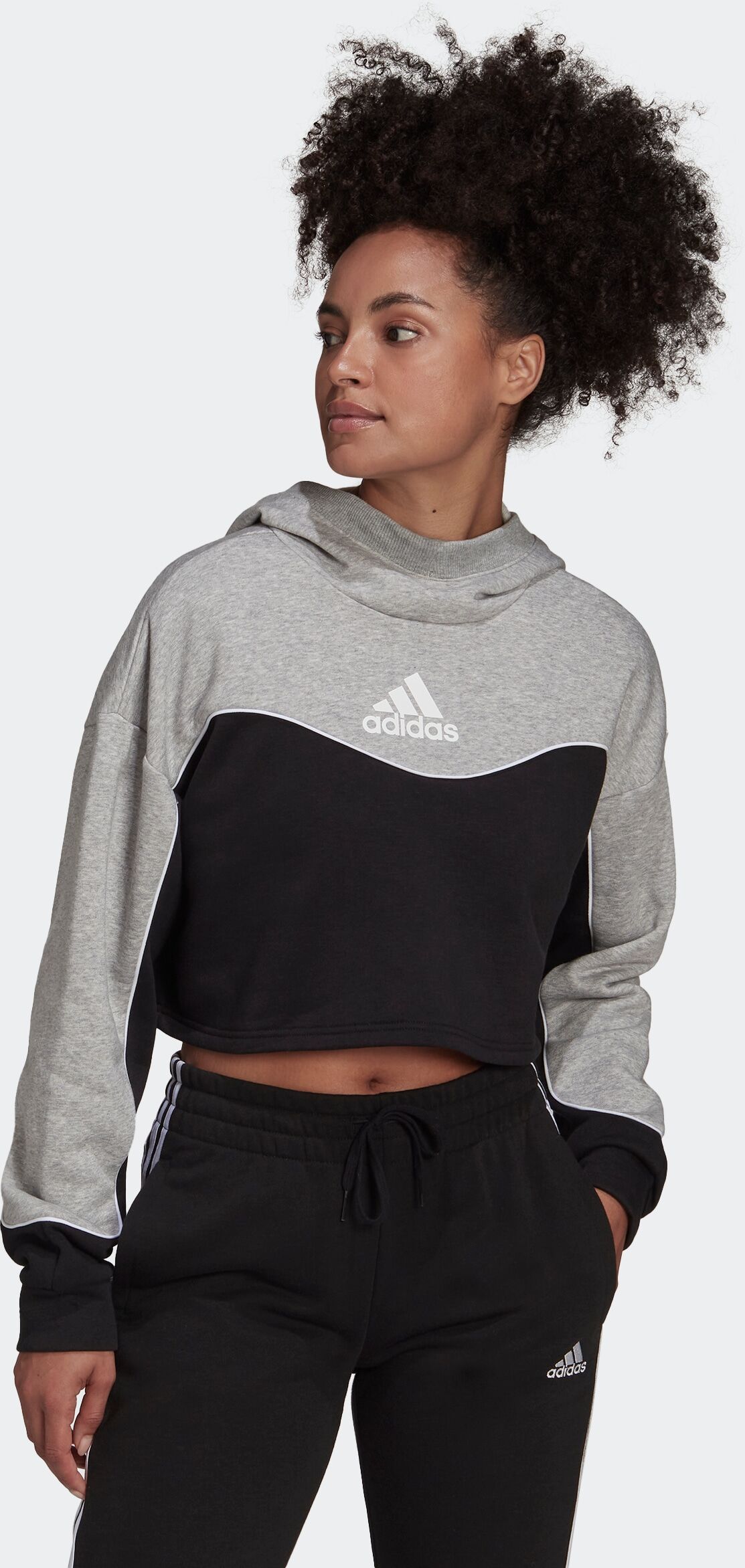 Adidas Performance Kapuzensweatshirt »COLORBLOCK 3-STRIPES HOODIE« schwarz  L (44/46) M (40/42) S (36/38) XL (48/50) XS (32/34) XXL (52)