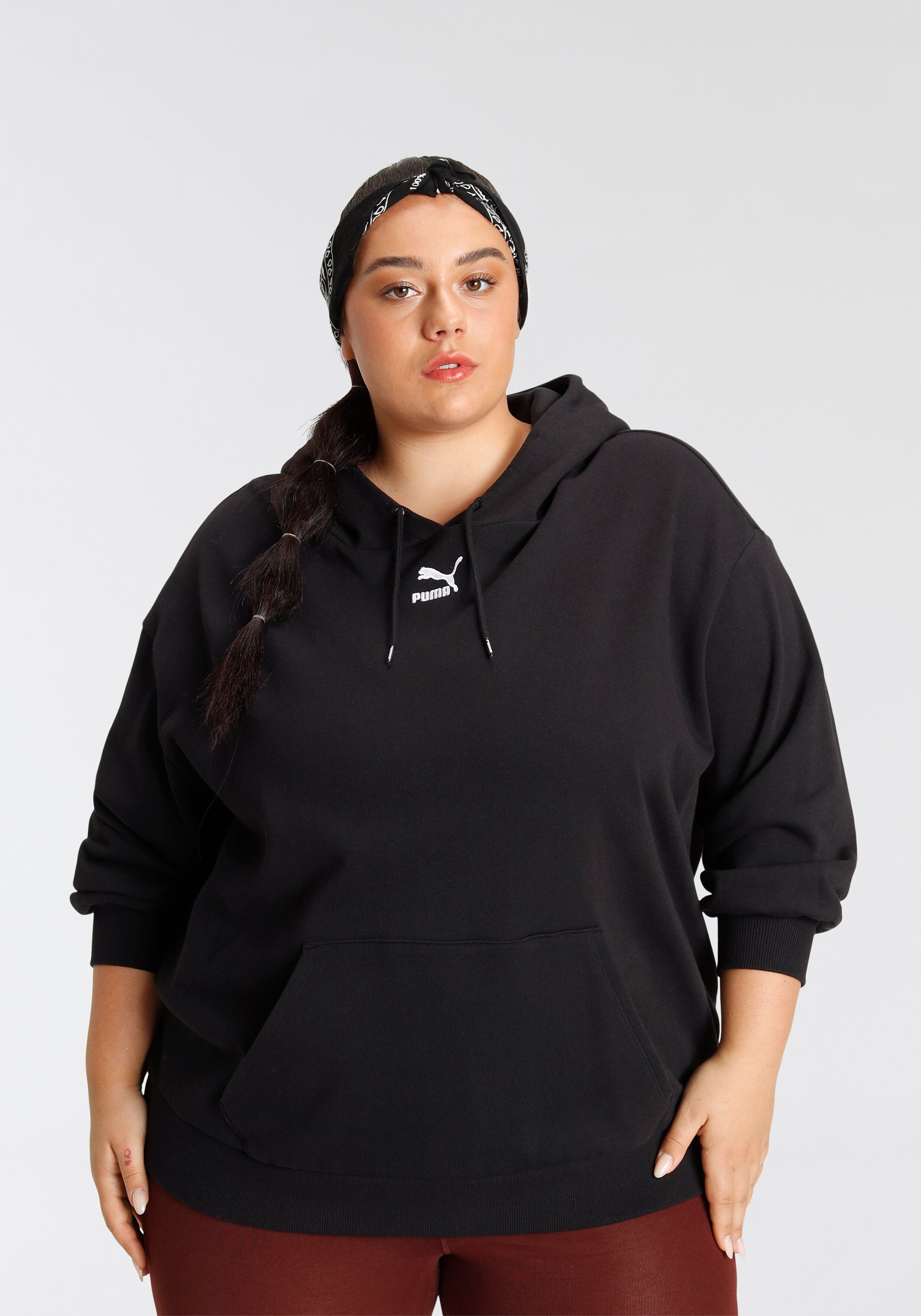 Puma Kapuzensweatshirt »Classics Oversized Hoodie PLUS« schwarz  1X (48/50) 2X (52/54) 3X (56/58)