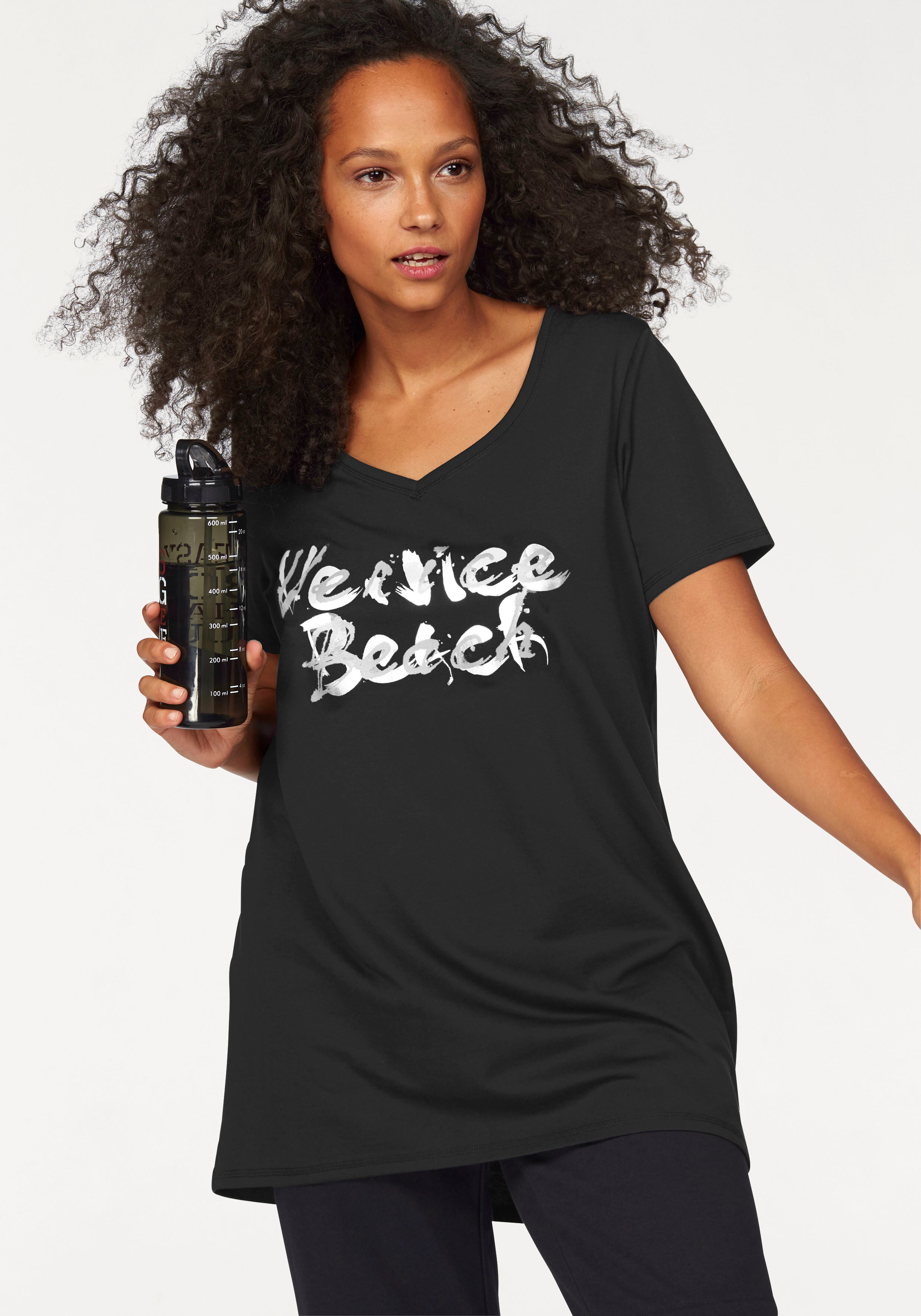 Venice Beach Longshirt, Grosse Grössen schwarz Größe 40/42 44/46 48/50 52/54 56/58