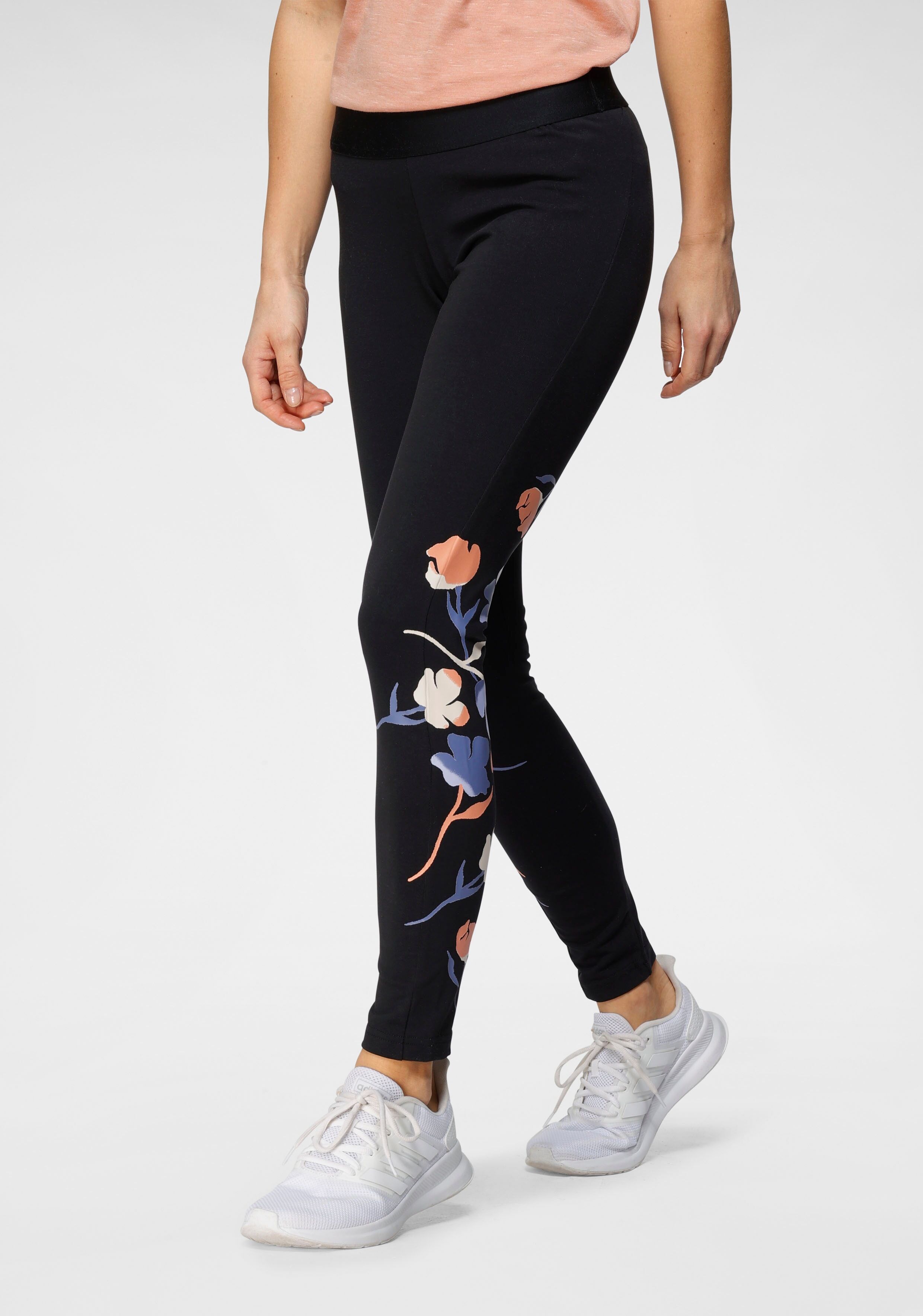 Adidas Performance Leggings »FLORL GFX TIGHT« schwarz Größe L (42/44) M (38/40) S (34/36) XL (46/48) XS (30/32) XXL (50/52)