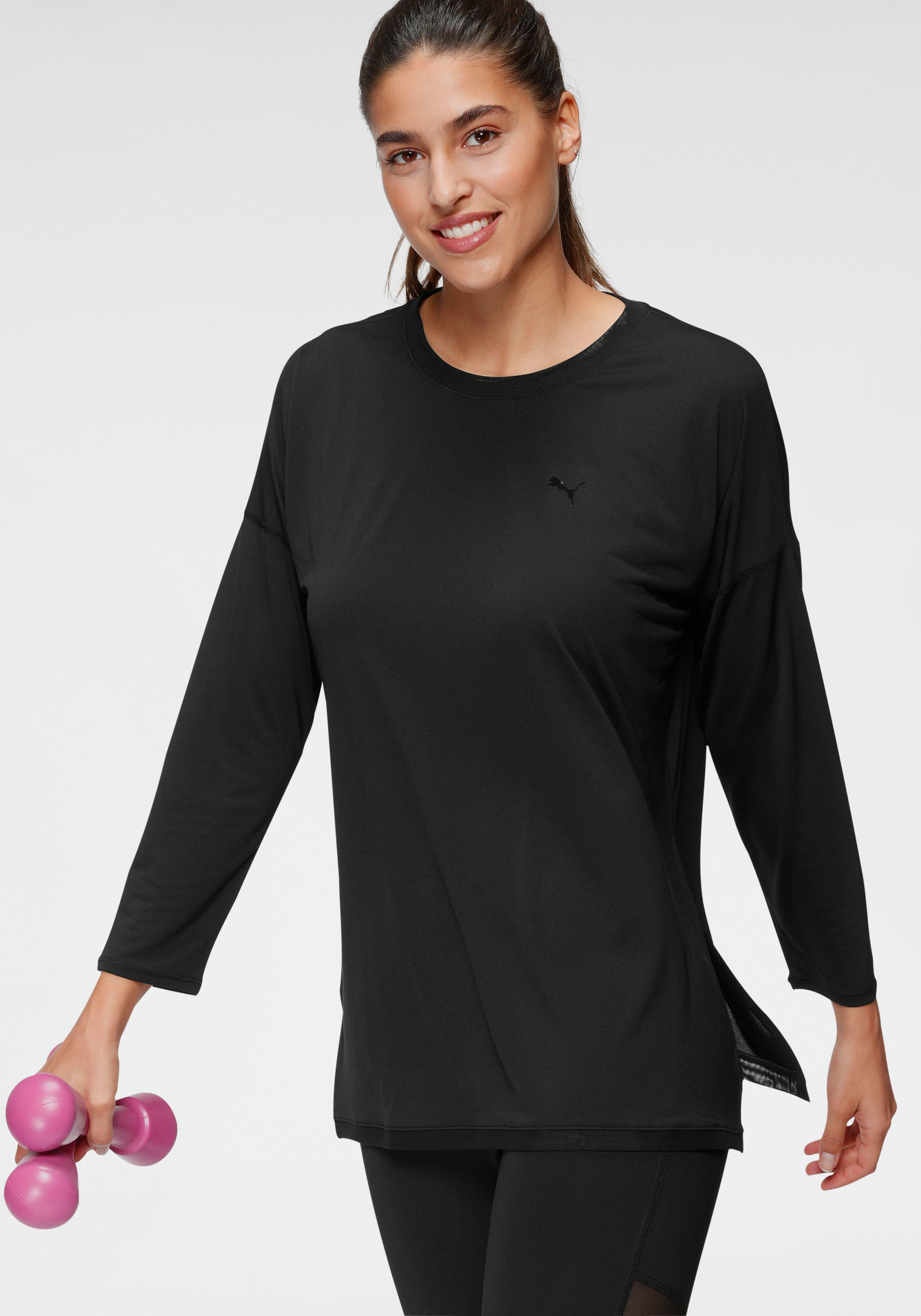 Puma Langarmshirt »STUDIO GRAPHENE LONG SLEEVE TOP« schwarz Größe L (40) M (38) S (36) XL (42) XS (34)