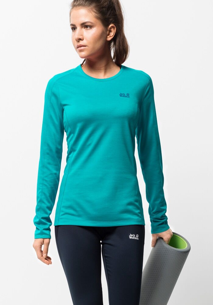 Jack Wolfskin Langarmshirt »HYDROPORE XT LONGSLEEVE WOMEN« blau Größe L (42/44) M (38/40) S (36) XL (46) XS (34) XXL (48)