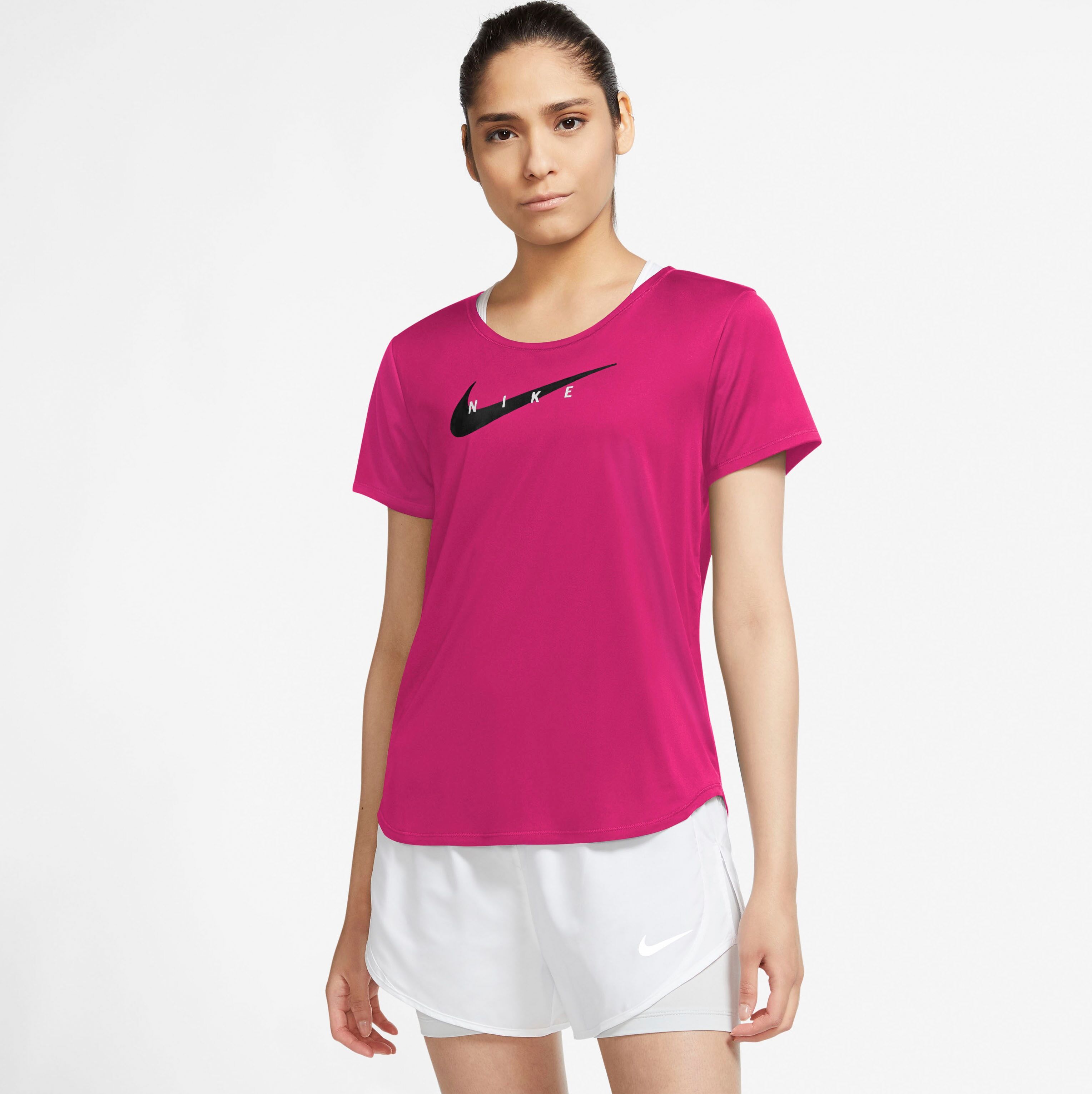 Nike T-Shirt »Nike Swoosh Run« Floral Pink Größe L (40) M (38) S (36) XL (42) XS (34)