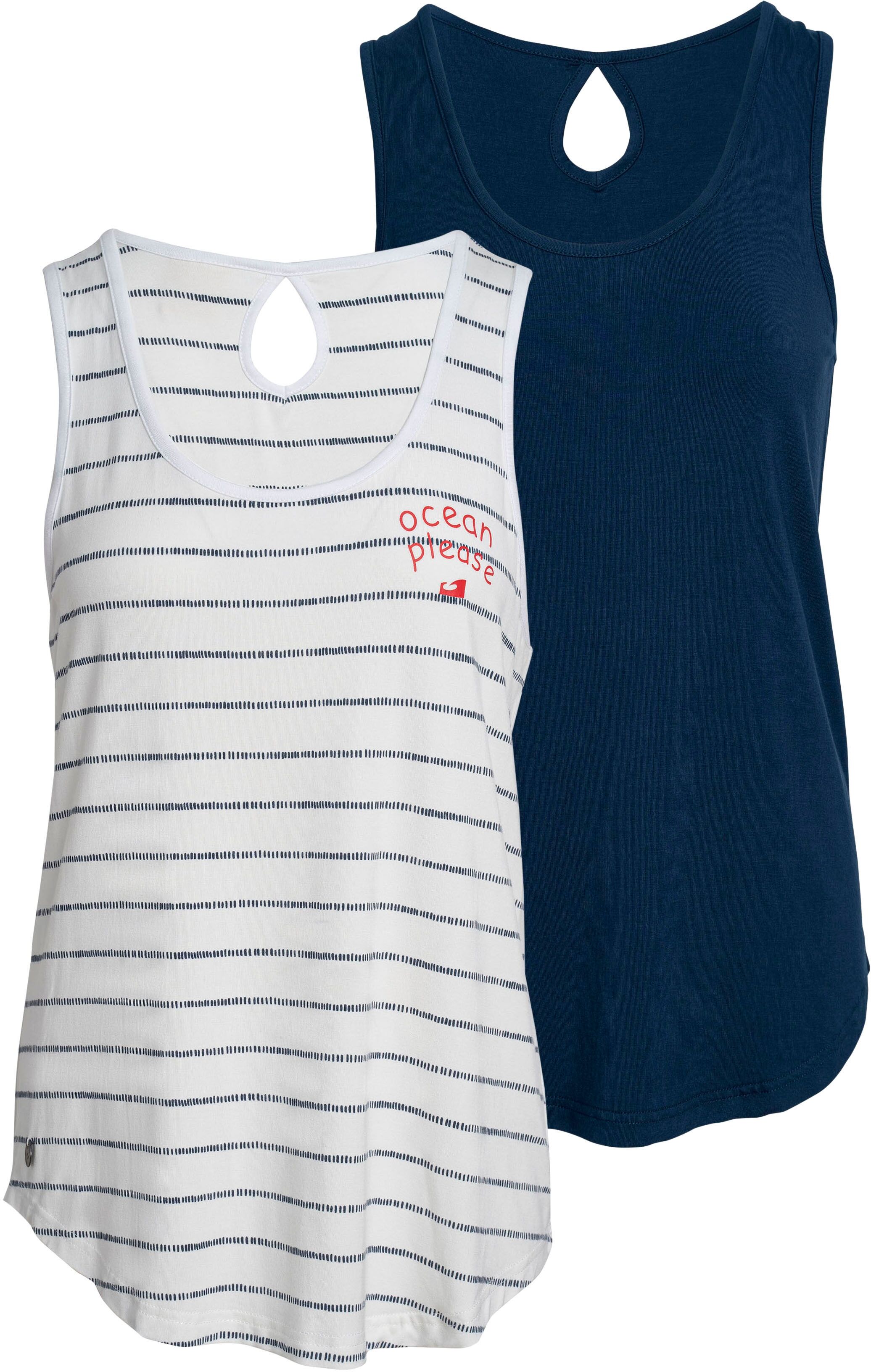 Ocean Sportswear Tanktop »Nachhaltige Viskose«, (Packung, 2er-Pack) blau Größe 32/34 36/38 40/42 44/46 48/50