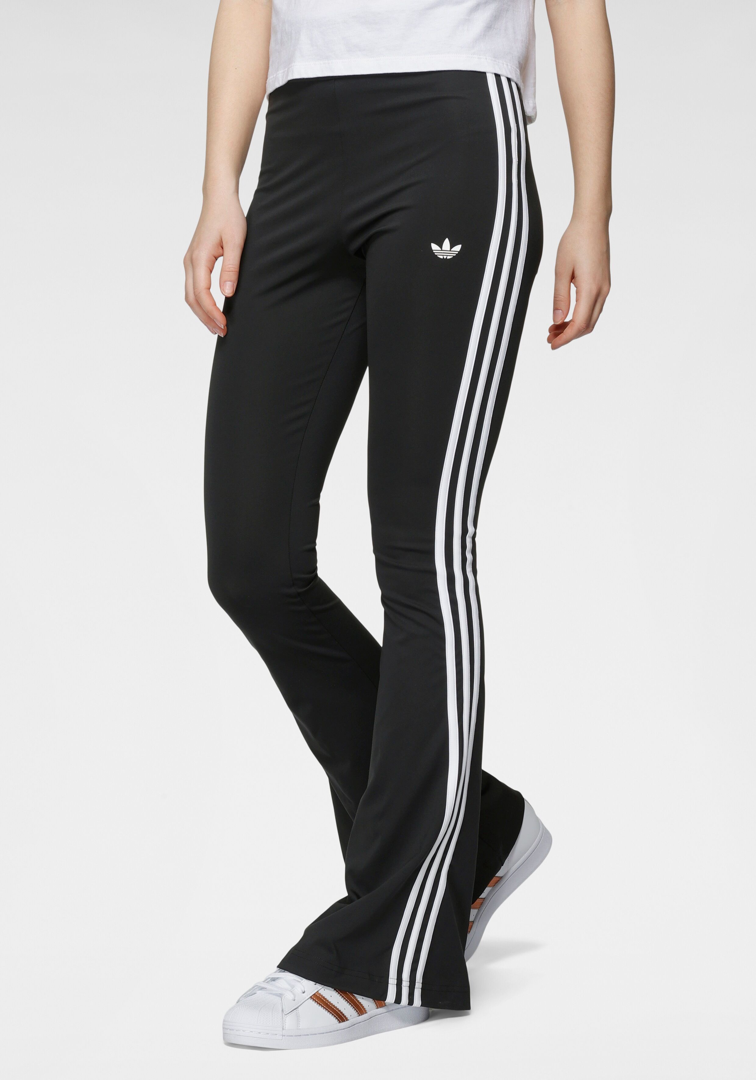 Adidas Originals Schlaghose »FLARED STRECHY PANT« schwarz Größe 32 34 36 38 40 42 44 46 48