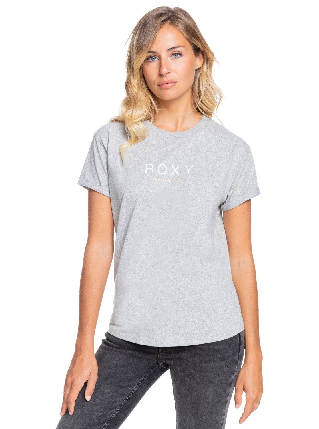 Roxy T-Shirt »Epic Afternoon Word« grau Größe  L M S XL XS XXS