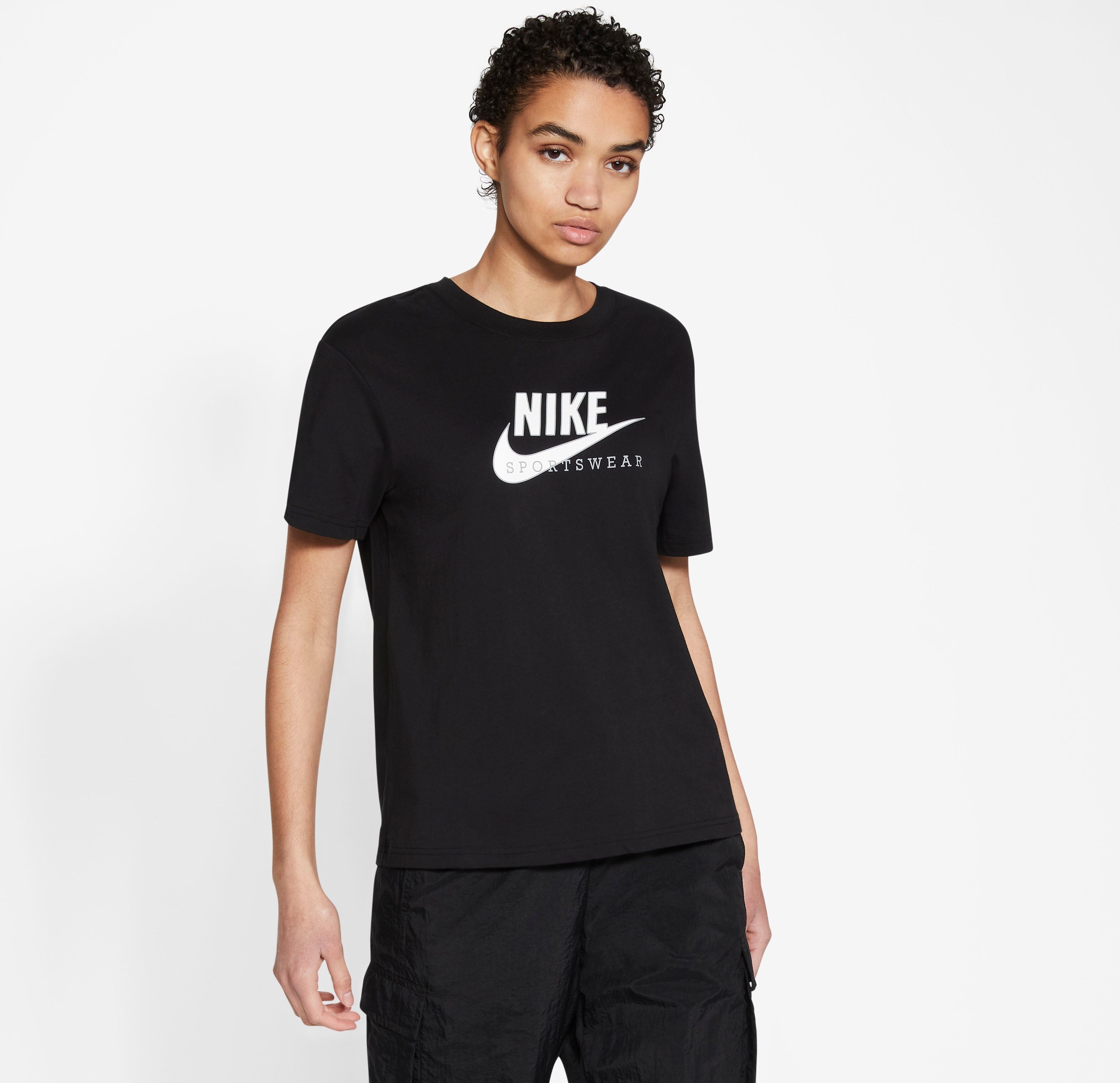 Nike Sportswear T-Shirt »Nike Sportswear Heritage Women's Short-sleeve Top« schwarz Größe L (42/44) M (38/40) S (34/36) XL (46/48) XS (30/32)