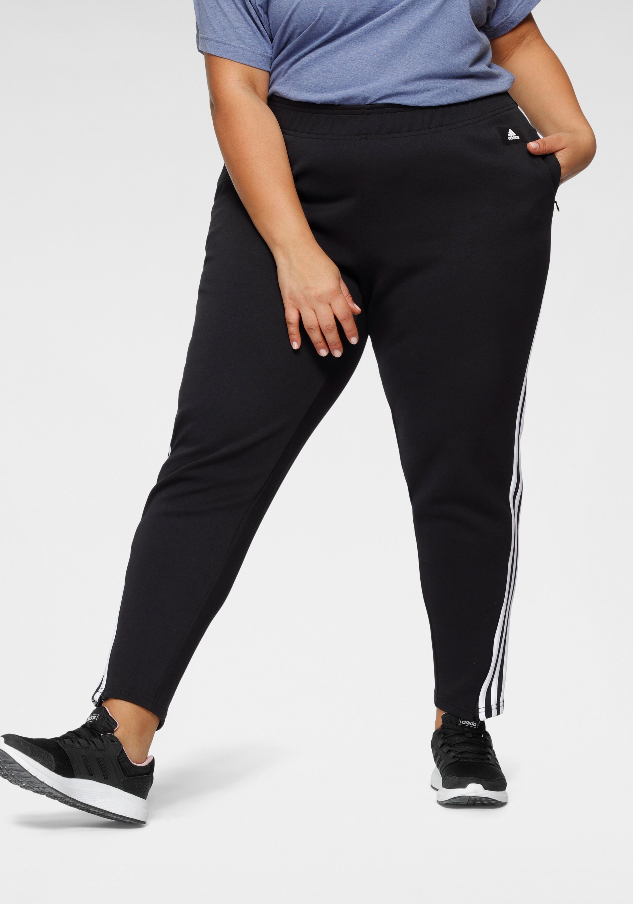 Adidas Performance Jogginghose »3 STRIPES SKIN PANT« schwarz Größe 1X (44/46) 2X (48/50) 3X (52/54) 4X (56/58)