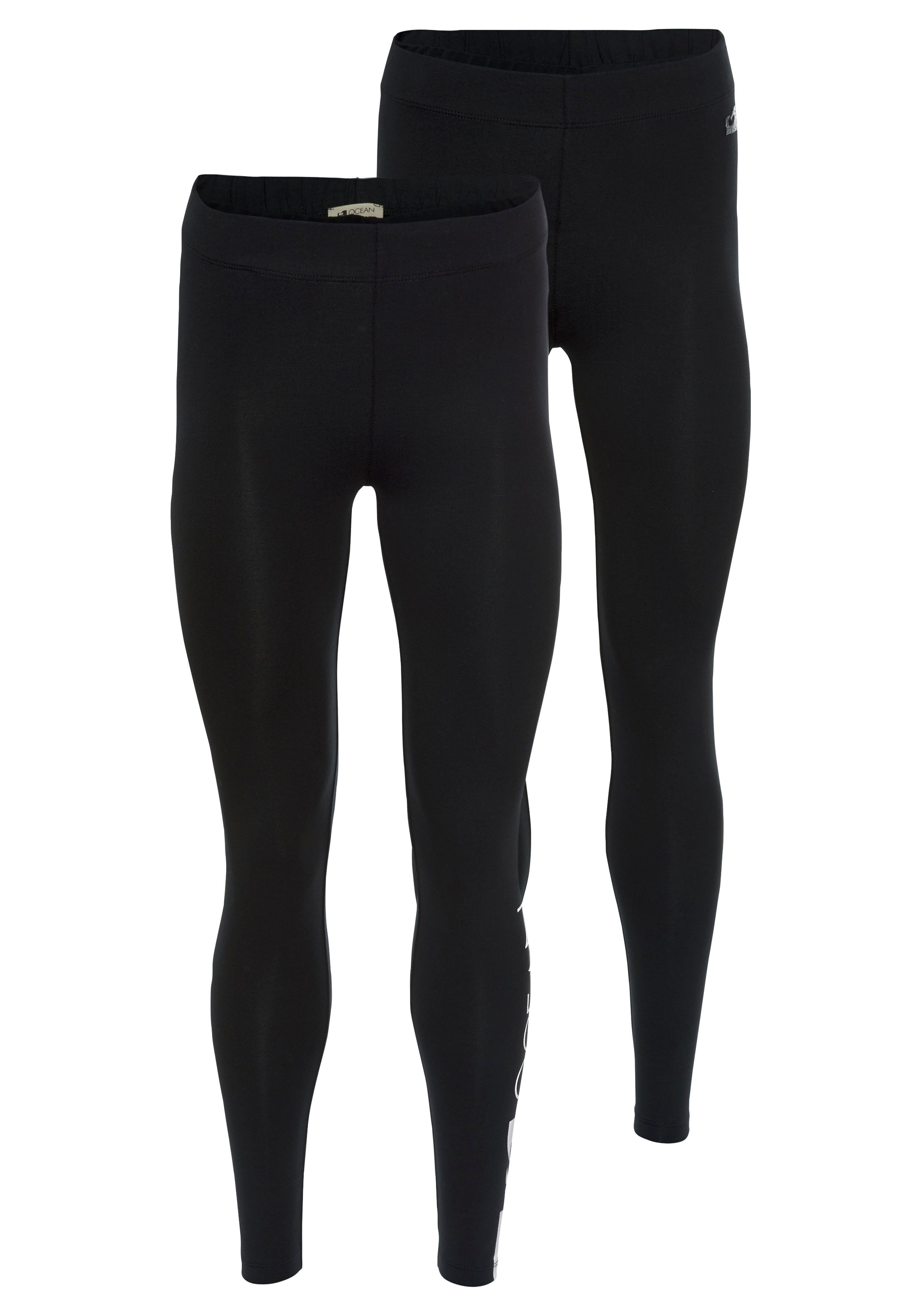 Ocean Sportswear Leggings, (Packung, 2er-Pack), mit Kontraststreifen und... schwarz Größe 34 36 38 40 42 44 46 48 50