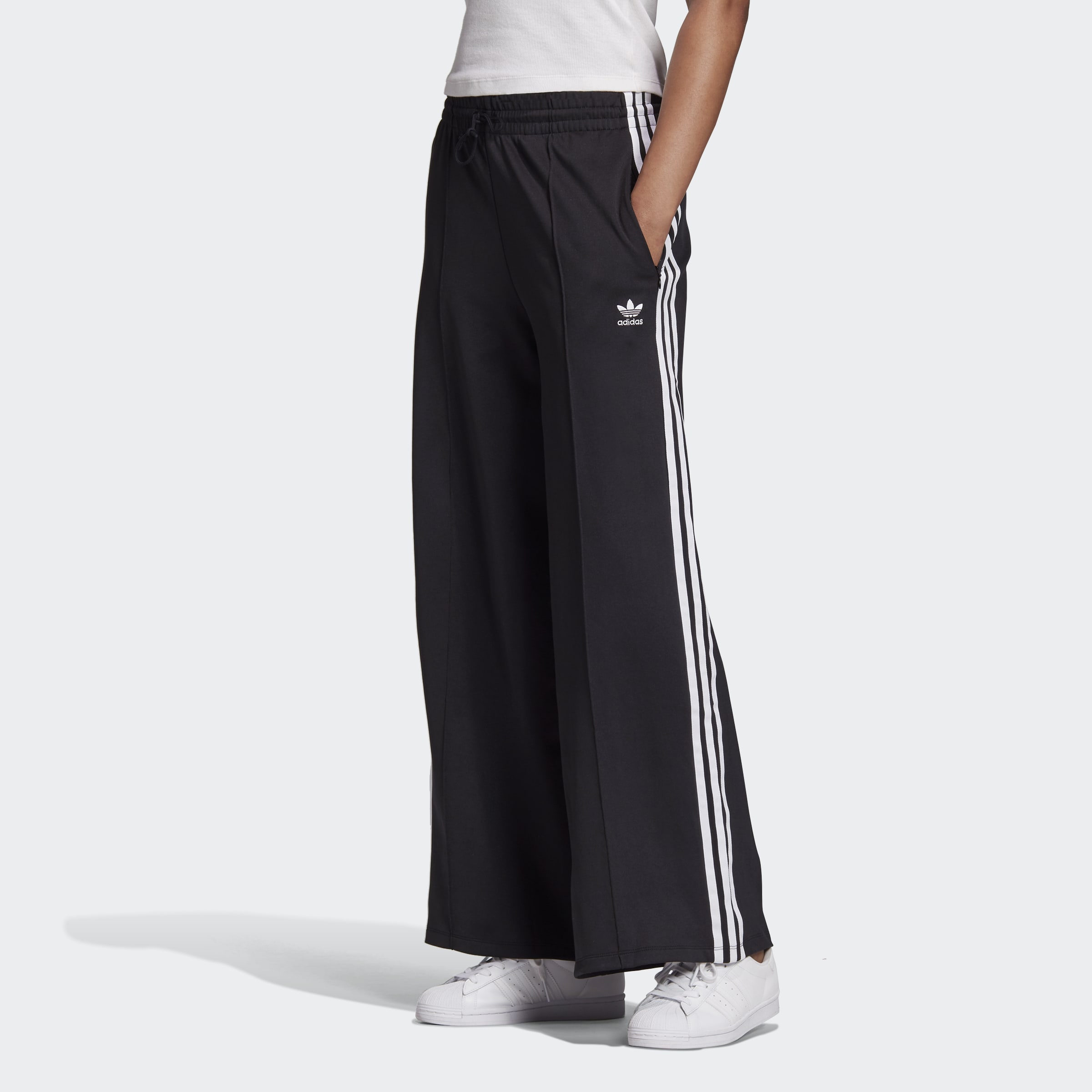 Adidas Originals Sporthose »PRIMEBLUE RELAXED WIDE LEG HOSE« schwarz Größe 32 34 36 38 40 42 44 46 48