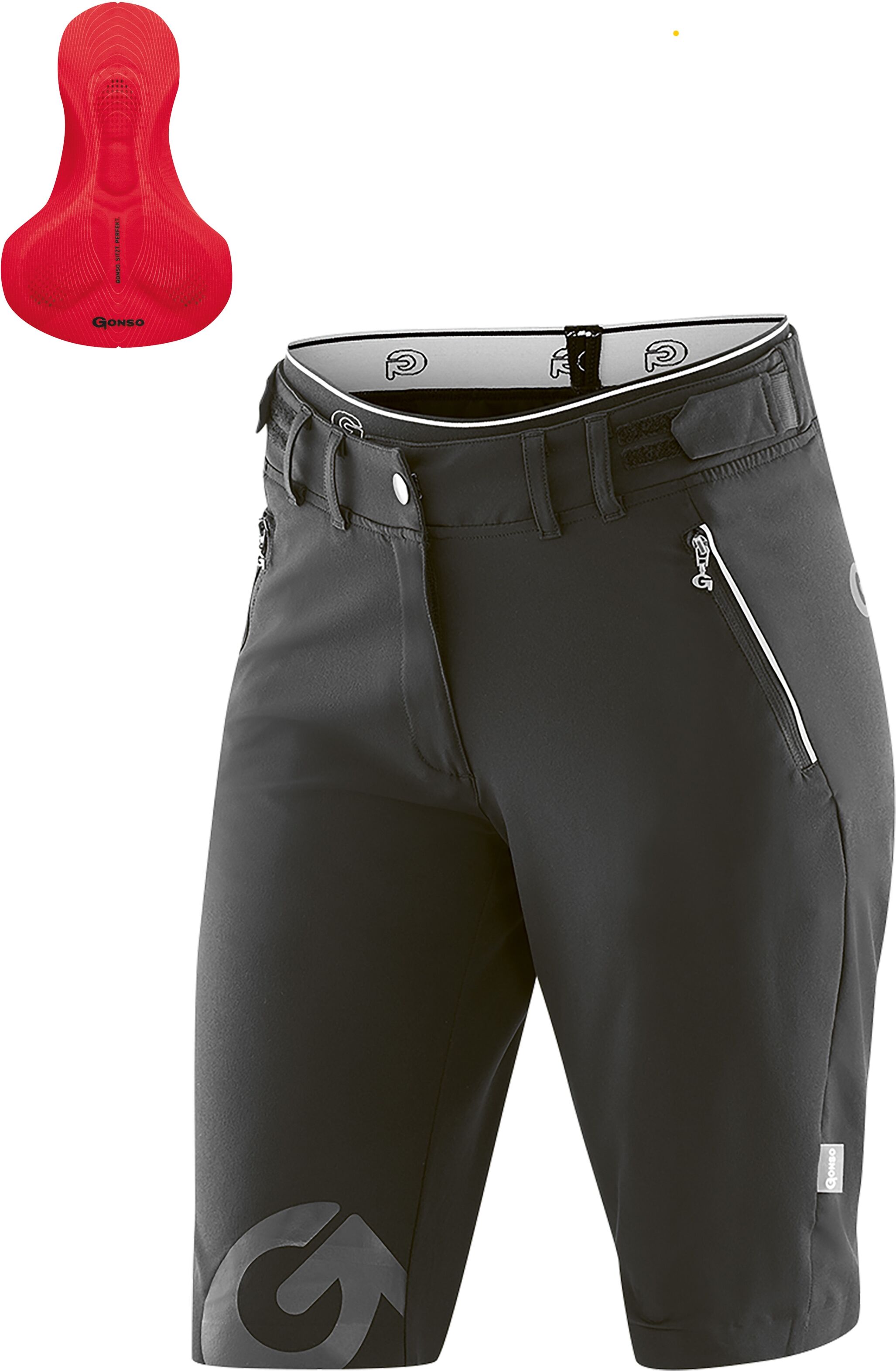 Gonso Fahrradhose »Sitivo Shorts W«, Bikeshorts mit innovativem... schwarz Größe 34 36 38 40 42 44 46 48 50 52