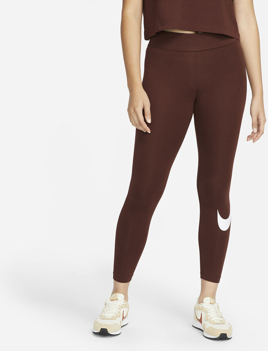 NIKE Sportleggings, mittelhoher Bund ROT